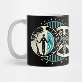 Bridging Worlds AI Human Unity World Day of Peace 2024 Art Mug